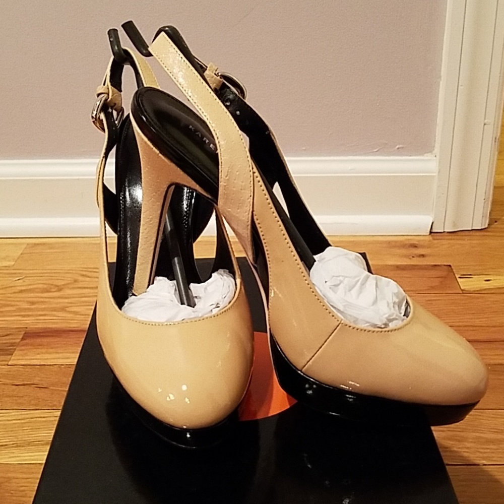 Karen Millen Beige/black shoes